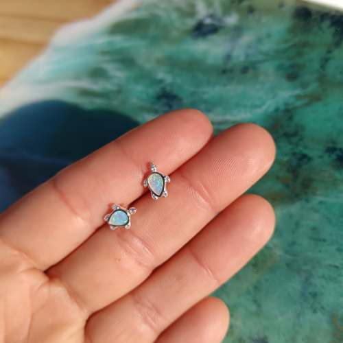 Aros pegado Tortuga con Opalo